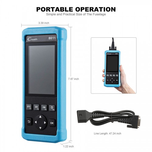 Launch DIY Code Reader CReader 8011 Full OBD2 Scanner OBD+ABS+SRS+Oil+EPB+BMS for TOYOTA/FORD/BENZ