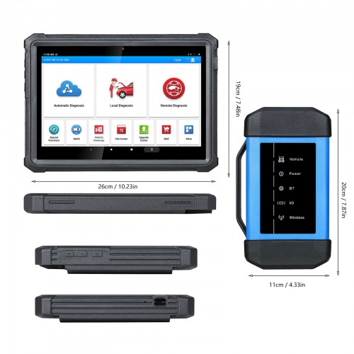 Originale Launch X431 V+ HD3 Wifi/Bluetooth Strumento Diagnostico per Autocarri Pesanti Multi-Lingue Incluso Italiano