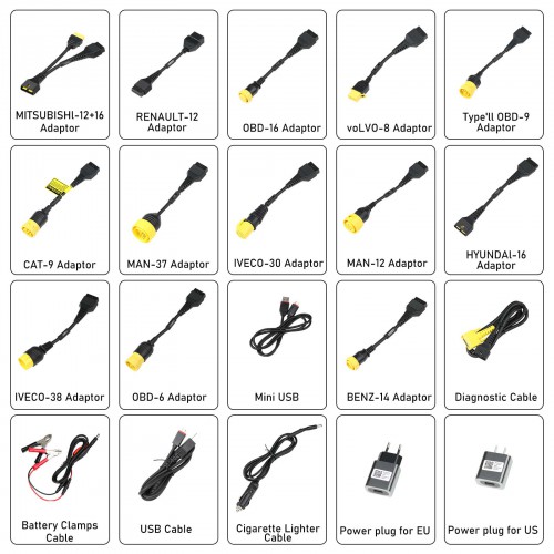 Originale Launch X431 V+ HD3 Wifi/Bluetooth Strumento Diagnostico per Autocarri Pesanti Multi-Lingue Incluso Italiano
