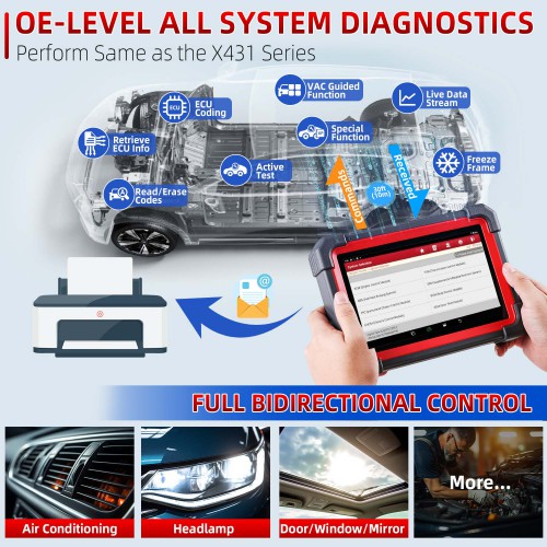 LAUNCH X431 CRP919E BT Car Diagnostic Tool DBScar VII VCI Auto OBD OBD2 Scanner Active Test ECU Coding CANFD DOIP 31 Reset Services EU Versione