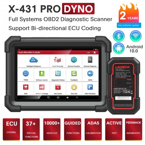 2026 LAUNCH X-431 PRO DYNO Full Systems OBD2 Diagnostic Scanner Support Bi-directional ECU Coding