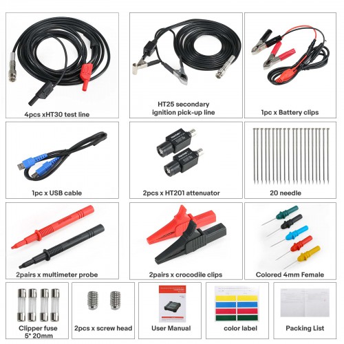 Launch O2-2 Scope Box Oscilloscope 4 Channels 100MHz Bandwith 10M Buffer Memory Funziona con Launch PRO3S+ V5.0/PAD V