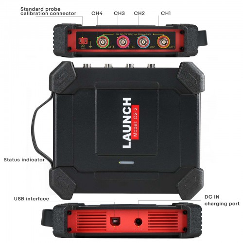 Launch O2-2 Scope Box Oscilloscope 4 Channels 100MHz Bandwith 10M Buffer Memory Funziona con Launch PRO3S+ V5.0/PAD V