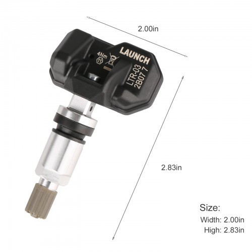 4pcs LAUNCH LTR-03 RF Sensor 315MHz & 433MHz TPMS Sensor Tool Metal & Rubber Spedizione Gratuita