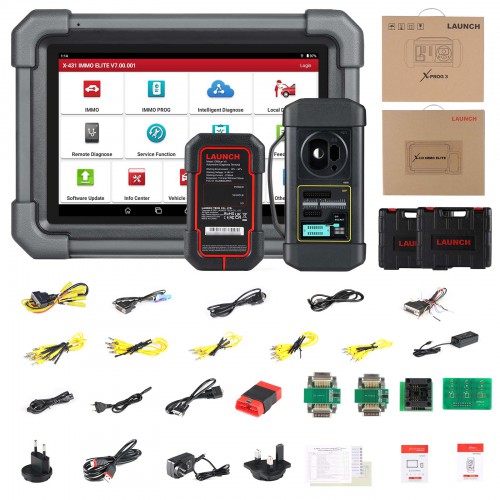 LAUNCH X431 IMMO ELITE Key Programmer Car Immobilizer Programming Tools OBD OBD2 All System Diagnostic Scanner 39 Reset Services X-PROG 3