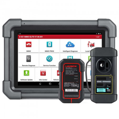LAUNCH X431 IMMO ELITE Key Programmer Car Immobilizer Programming Tools OBD OBD2 All System Diagnostic Scanner 39 Reset Services X-PROG 3