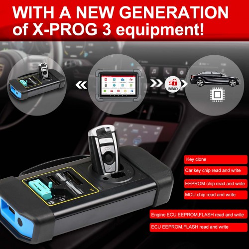 LAUNCH X431 IMMO ELITE Key Programmer Car Immobilizer Programming Tools OBD OBD2 All System Diagnostic Scanner 39 Reset Services X-PROG 3