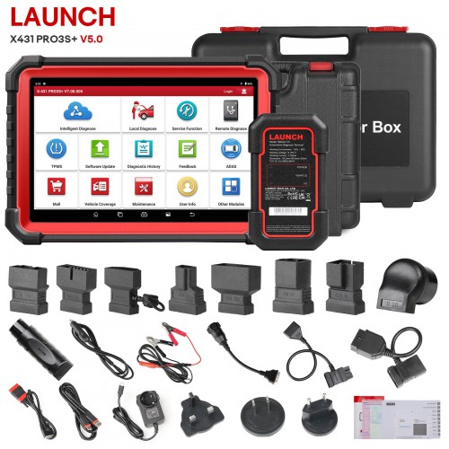 [EU Versione] LAUNCH X431 PRO3S+ V5.0 Bi-Directional Scan Tool, 37+ Reset Service, OE-Level Full System Bluetooth Diagnostic Scanner, ECU Coding