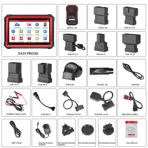[EU Versione] LAUNCH X431 PRO3S+ V5.0 Bi-Directional Scan Tool, 37+ Reset Service, OE-Level Full System Bluetooth Diagnostic Scanner, ECU Coding