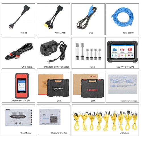 2026 Launch X431 V+ SmartLink HD Strumento Diagnostico per Camion Pesanti 12V 24V
