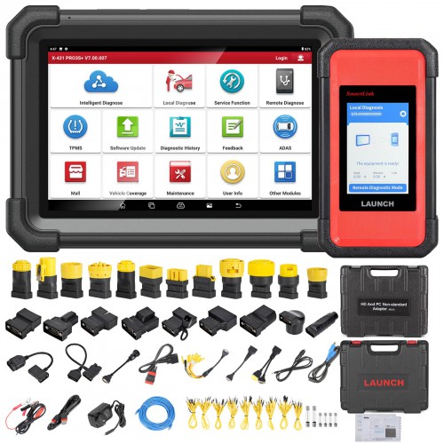 LAUNCH X431 PRO3S+ SmartLink HD per Diesel e Benzina 12V/24V Bi-Directional Scan Tool Supporta ECU Coding CANFD DOIP J2534 Programmazione