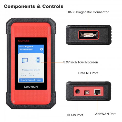LAUNCH X431 PRO3S+ SmartLink HD per Diesel e Benzina 12V/24V Bi-Directional Scan Tool Supporta ECU Coding CANFD DOIP J2534 Programmazione