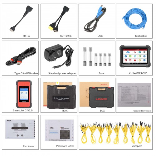 LAUNCH X431 PRO3S+ SmartLink HD per Diesel e Benzina 12V/24V Bi-Directional Scan Tool Supporta ECU Coding CANFD DOIP J2534 Programmazione