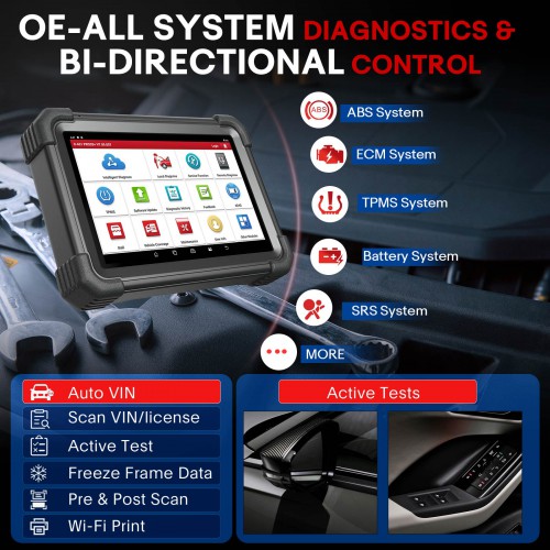 LAUNCH X431 PRO3S+ SmartLink HD per Diesel e Benzina 12V/24V Bi-Directional Scan Tool Supporta ECU Coding CANFD DOIP J2534 Programmazione