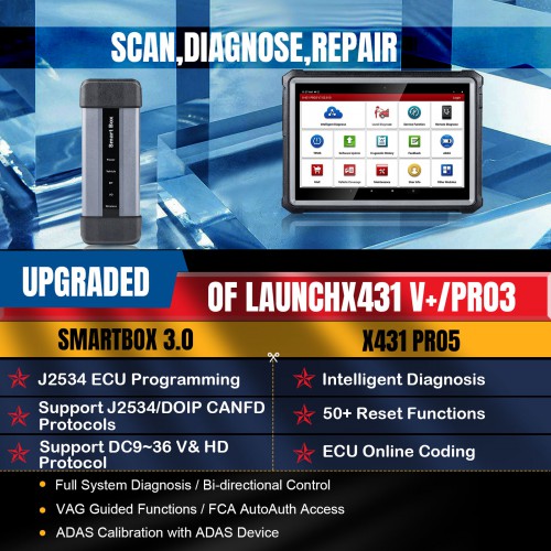 95% Nuovo LAUNCH X431 PRO5 PRO 5 Car Diagnostic Tools Automotive Tool Full System OBD2 Scanner Intelligent Diagnosis Tool 2 Anni Aggiornamento