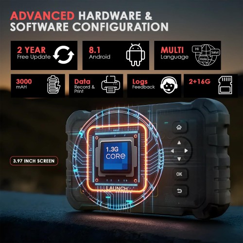 2026 LAUNCH CRP129 HD Heavy-duty Diagnostic Tool Supporta 24V Trucks 7 Reset Functions 2 Years Update Free
