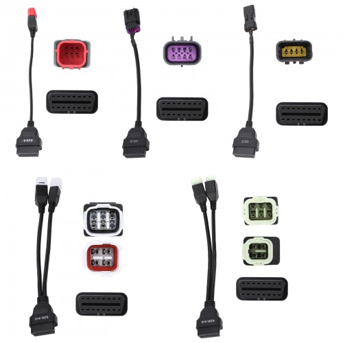 LAUNCH Motorcycle Diagnostic Connector Kit 2.0 with Software Activation Card for CRP919E BT, Pro Elite, X431 V, V+ V5, Pro3s+ V5, Pro5, PAD V, PAD VII