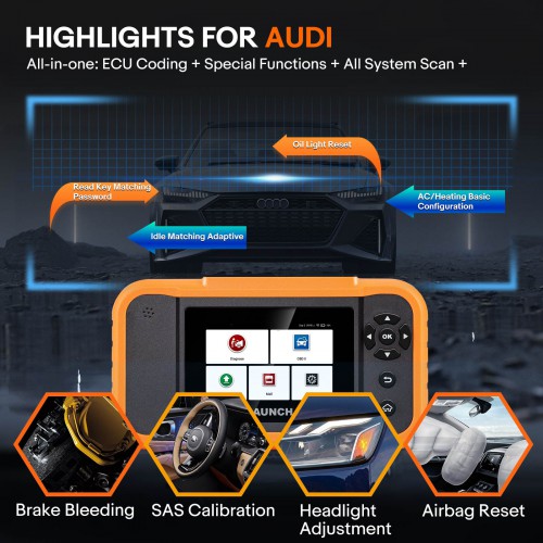 LAUNCH Creader Elite 2.0 BBA Bi-Directional OBD2 Scanner per BMW,Mercedes-Benz,Volkswagen VW Audi V.A.G Group