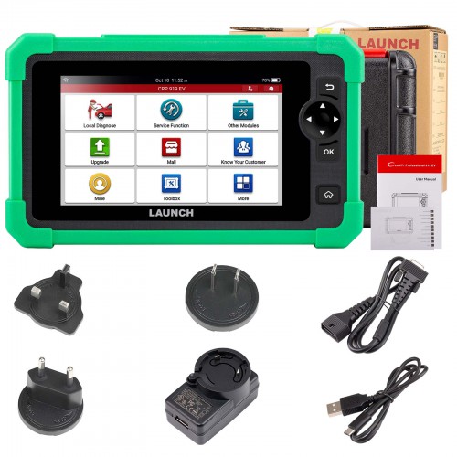 LAUNCH CRP919 EV Diagnostic Scanner with 43+ Service Functions for Electric Vehicles New Energy Cars Supports CAN FD DoIP ECU Coding Supporta Italiano