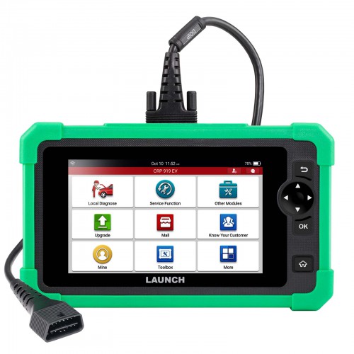 LAUNCH CRP919 EV Diagnostic Scanner with 43+ Service Functions for Electric Vehicles New Energy Cars Supports CAN FD DoIP ECU Coding Supporta Italiano