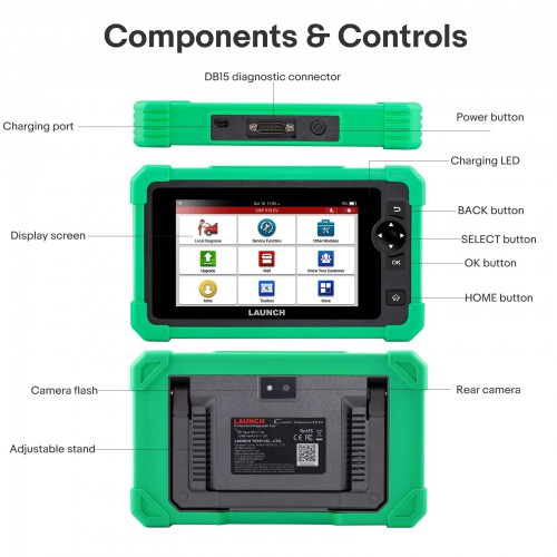 LAUNCH CRP919 EV Diagnostic Scanner with 43+ Service Functions for Electric Vehicles New Energy Cars Supports CAN FD DoIP ECU Coding Supporta Italiano