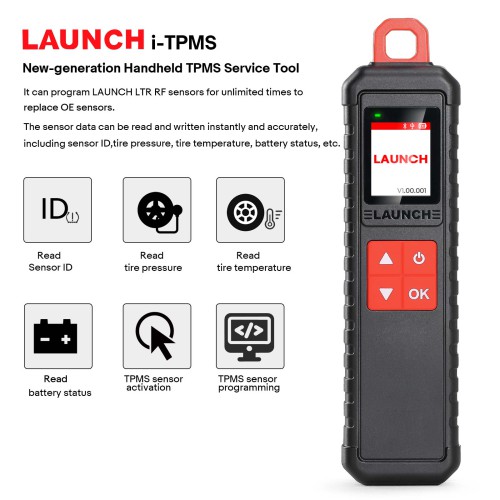 Launch X-431 TSGUN WAND i-TPMS Tire Pressure Detector Handheld Program Diagnostic Tool
