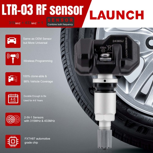 [EU Spedizione] Launch X-431 TSGUN TPMS Tire Pressure Detector Handheld Terminator X431 TSGUN Sensor Activator Programming Tool 4 Pezzi/Lot