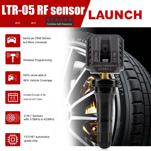 LAUNCH LTR-05 RF Sensor 315MHz & 433MHz Rubber