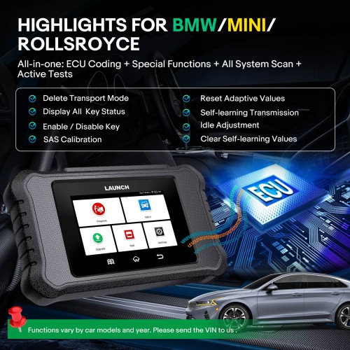 LAUNCH Creader Elite 2.0 BBA for Mercedes-Benz/Maybach/BMW/Mini/BMW Brilliance/Rolls-Royce/Audi Black Color