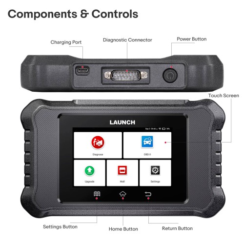 LAUNCH Creader Elite 2.0 BBA for Mercedes-Benz/Maybach/BMW/Mini/BMW Brilliance/Rolls-Royce/Audi Black Color