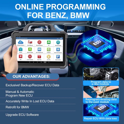 Launch X-431 PAD VII PAD 7 Elite Strumento Diagnostico per Autoveicoli di Calibrazione ADAS Supporta la Codifica e la Programmazione online