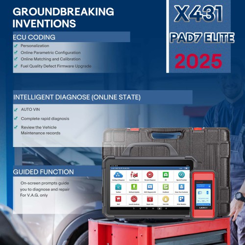 Launch X-431 PAD VII PAD 7 Elite Strumento Diagnostico per Autoveicoli di Calibrazione ADAS Supporta la Codifica e la Programmazione online