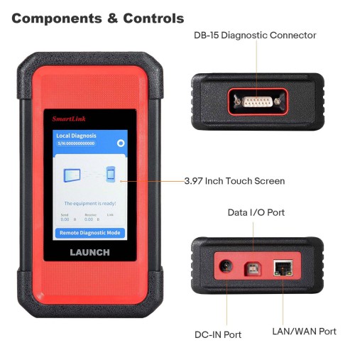[EU Versione] Launch X431 PAD V Elite J2534 Tool Con il nuovo Smartlink C ECU/ECM Programma online Mappa della topologia CAN/CAN FD/DoIP 60+ Services