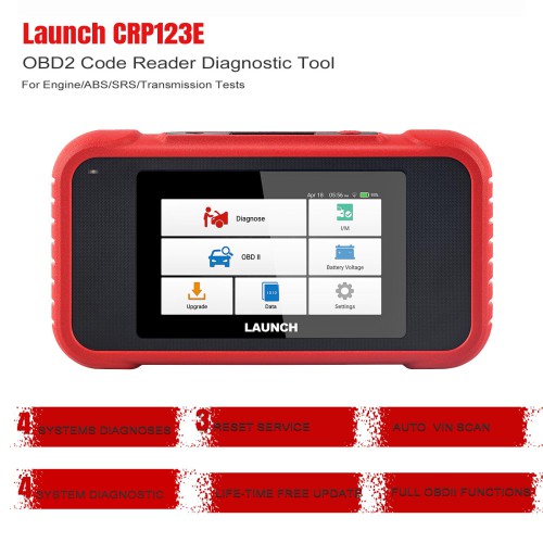 Launch X431 CRP123E OBD2 Lettore di Codice per Motore ABS Airbag SRS Trasmissione