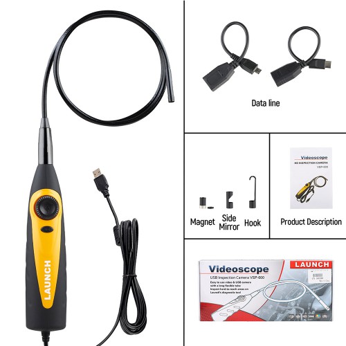 EU Speizione Launch X431 VSP-600 VSP600 Videoscope Camera Endoscope Flexible IP67 Waterproof for Launch X431 Scanners and Android Devices
