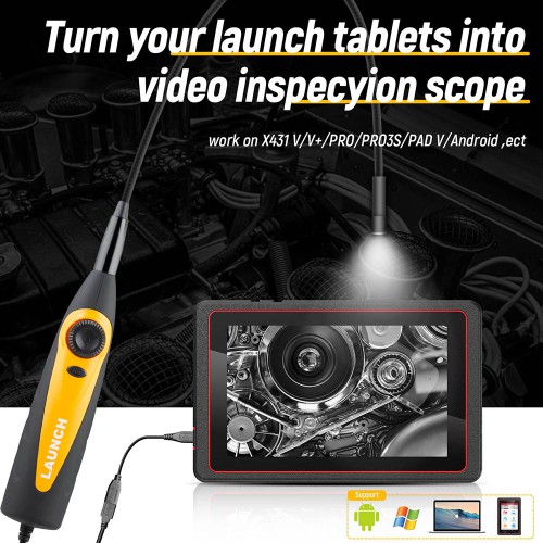EU Speizione Launch X431 VSP-600 VSP600 Videoscope Camera Endoscope Flexible IP67 Waterproof for Launch X431 Scanners and Android Devices