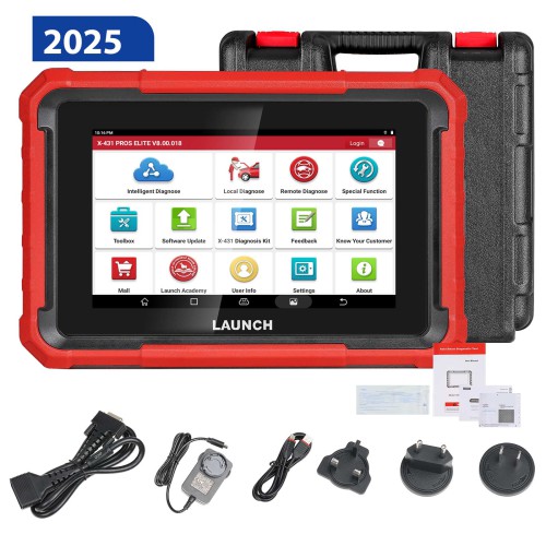 2026 Launch X431 PROS ELITE Bidirectional Scan Tool with CANFD ECU Coding Full System 32+ Special Function VAG Guide Supporta Lingua Italiana 