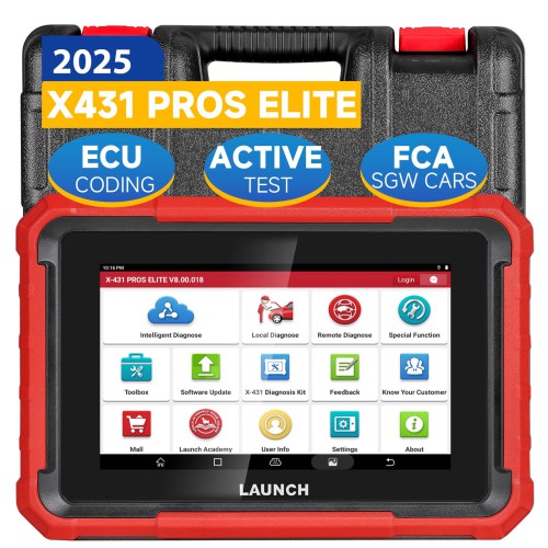 2026 Launch X431 PROS ELITE Bidirectional Scan Tool with CANFD ECU Coding Full System 32+ Special Function VAG Guide Supporta Lingua Italiana 