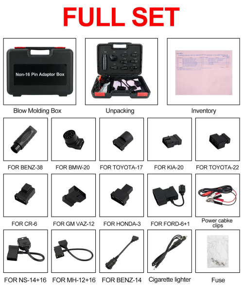 Launch X431 OBD1 Non-16PIN Adapters for PAD VII/ PAD V/ PRO5/ PRO3S+ ELITE / V+ ELITE