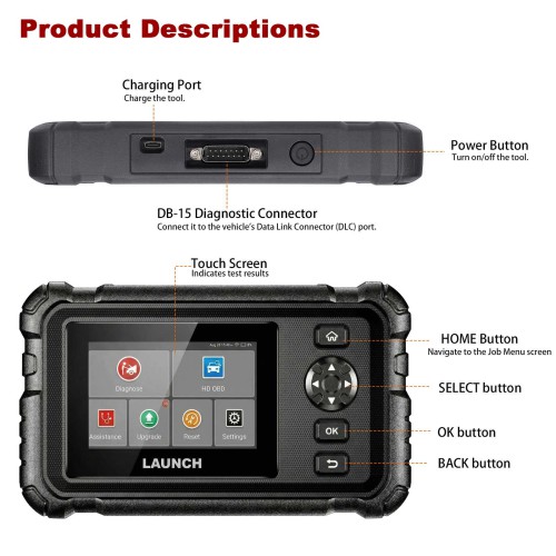 LAUNCH CRP129 HD V2 – Strumento di Diagnosi Professionale per Veicoli Commerciali e Camion, Configurazione Standard con 2 Anni di Aggiornamenti Gratis