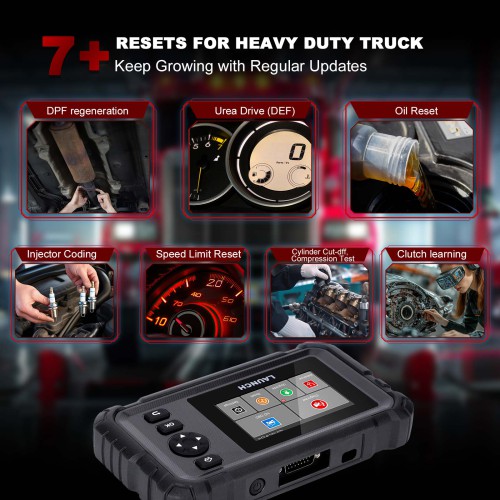 LAUNCH CRP129 HD V2 – Strumento di Diagnosi Professionale per Veicoli Commerciali e Camion, Configurazione Standard con 2 Anni di Aggiornamenti Gratis