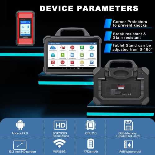 95% Nuovo-Launch X-431 PAD VII PAD 7 Elite Strumento Diagnostico per Autoveicoli di Calibrazione ADAS Supporta la Codifica e la Programmazione online