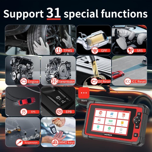 LAUNCH X431 CRP919E Full System Car Diagnostic Tools with 31+ Reset Service Auto OBD OBD2 Code Reader Scanner 2 Year Free Update EU & UK Version