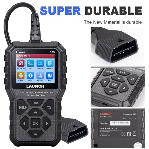 LAUNCH CR529 OBD2 Scanner Diagnostic Tool Code Reader Clear Codes I/M Readiness Freeze Frame  Read VIN Code Automatically