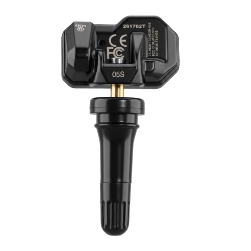 LAUNCH TSENSOR-05S: Sensore TPMS Universale Programmabile (315MHz + 433MHz) - Valvola in Gomma Nera
