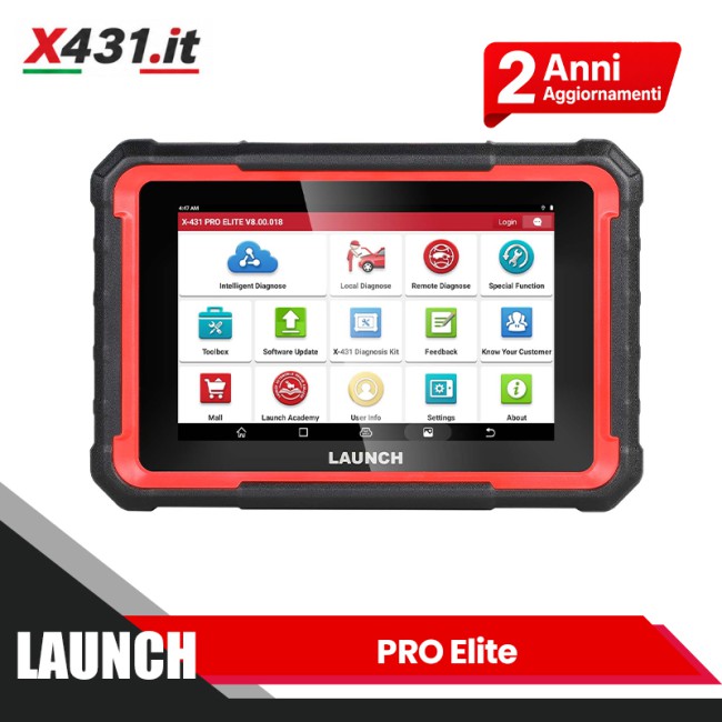 Launch X431 PRO Elite 8'inch Car Diagnostic Tool All System OBD OBD2 Scanner CAN FD/DOIP Active Test 32 Reset Coding Same Function as X431 V