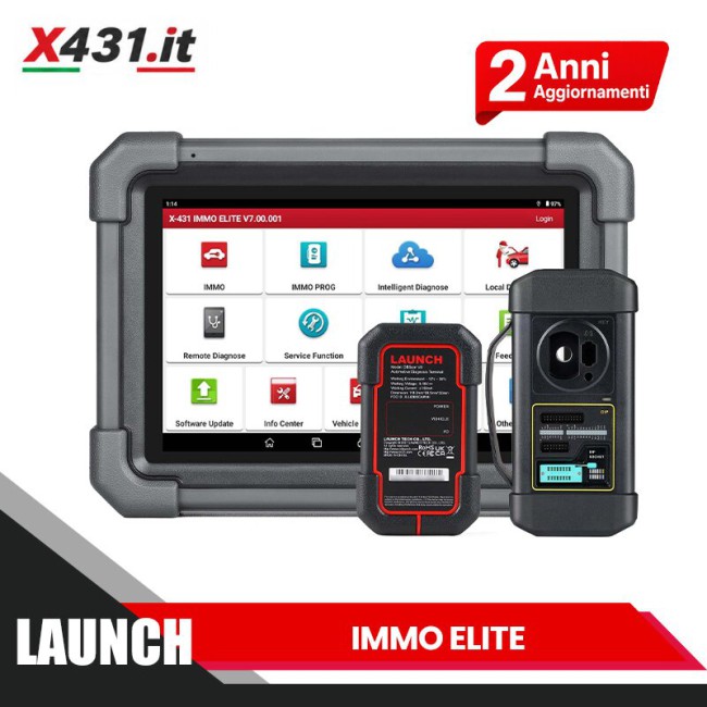 LAUNCH X431 IMMO ELITE Key Programmer Car Immobilizer Programming Tools OBD OBD2 All System Diagnostic Scanner 39 Reset Services X-PROG 3