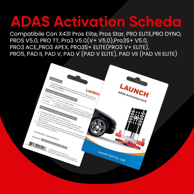 Launch X431 ADAS Activation Scheda Calibration Applicazione software per Launch X431 PAD VII Pro5 Pro3S+ Pro3 APEX