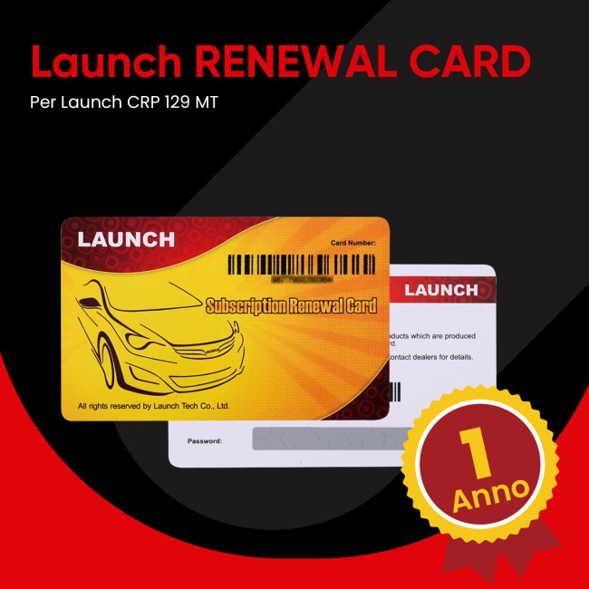 Servizio di Aggiornamento 1 Anno per Launch CRP 129 MT (Solo Software)