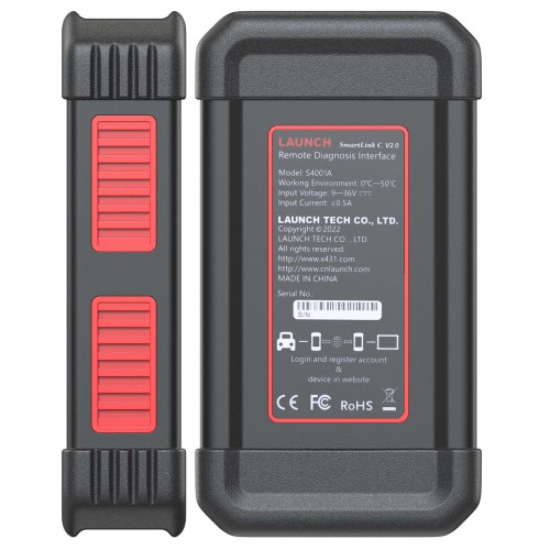 LAUNCH SmartLink C V2.0 Remote Diagnostics VCI With 1 Year Remote Diagnosis Activation Card